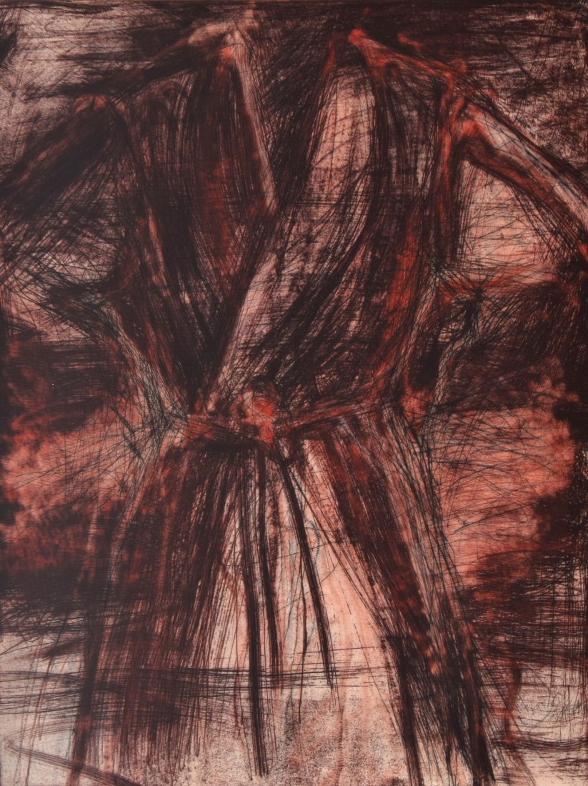 Large Jim Dine Lithograph, Signed Limited Edition: Designer & Manufacturer: Jim Dine (b. 1935) Markings: signed; ed. 20/30; 1980 Country of Origin & Materials: American; paper Additional Information & Circa: Provenance: Hope Mackler, Philadelphi, Penn