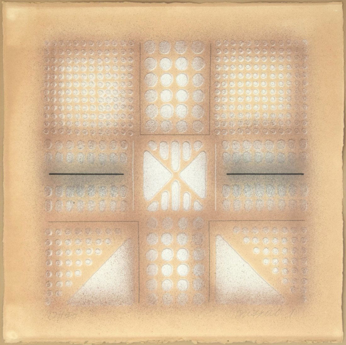 Paul Maxwell Works, Set of 3, Signed Limited Editions: Designer & Manufacturer: Paul Maxwell (b. 1925) Markings: signed; ed. 77/150 Country of Origin & Materials: American; cast paper Dimensions: 22.75"h, 22.75"w; 30.75"h, 31.25"w frame