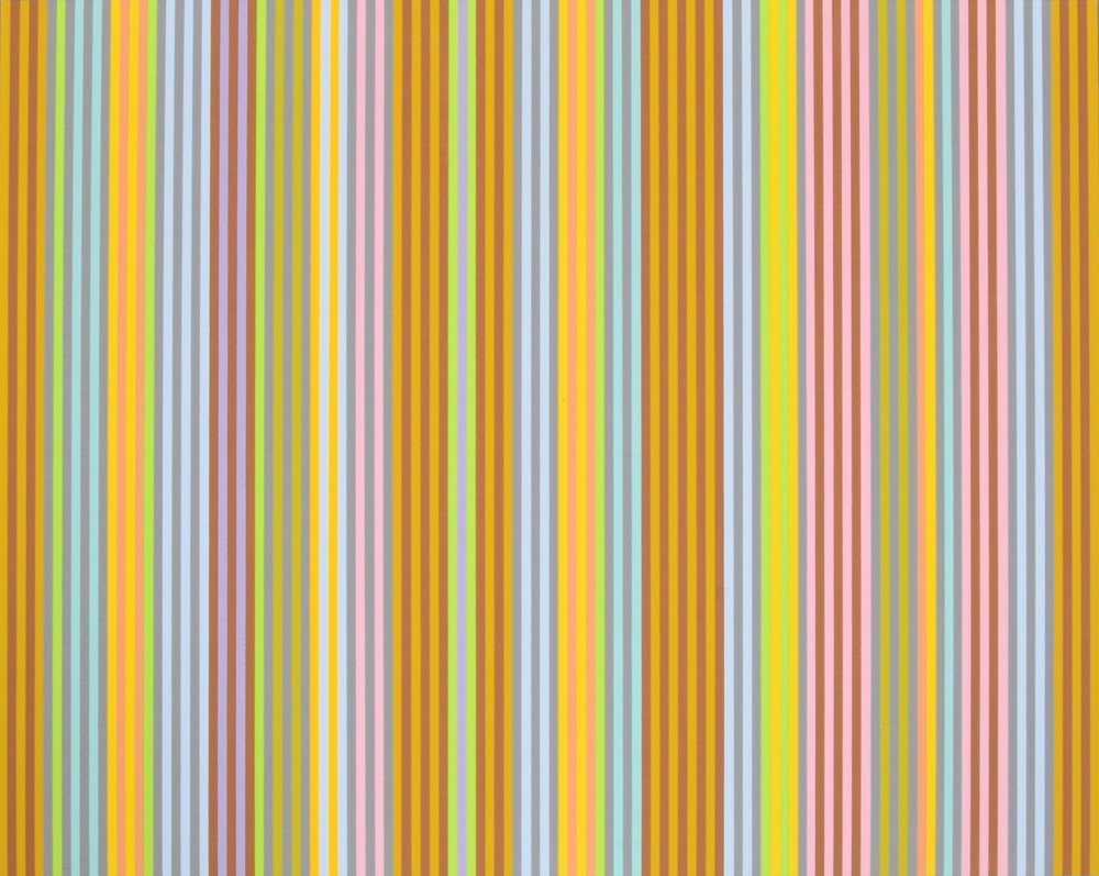 Gene Davis Screenprint, Signed Limited Edition: Designer & Manufacturer: Gene Davis (1920 - 1985) Markings: signed; ed. 30/150 Country of Origin & Materials: American; on board Additional Information: Work is titled IANTHE from the SERIES II portfo