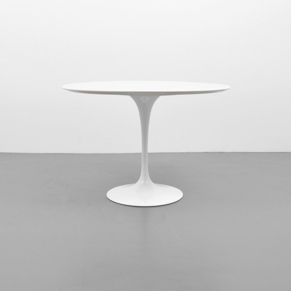 Eero Saarinen TULIP Dining Table: Designer & Manufacturer: Eero Saarinen; Knoll International Markings: marking(s) Country of Origin & Materials: USA; mica, aluminum Additional Information: Reference: Knoll - A Modernist Universe, Bri