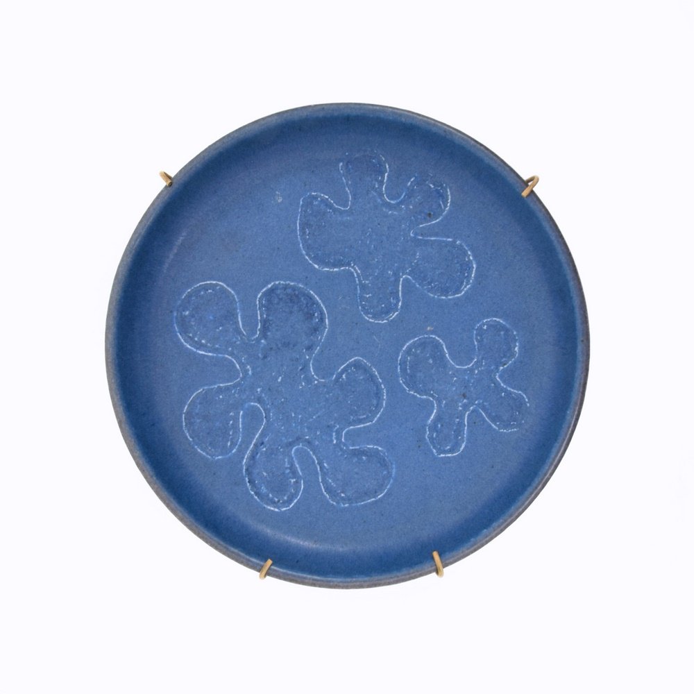 Large Saxbo Charger: Designer & Manufacturer: Saxbo Markings: marking(s) Country of Origin & Materials: Denmark; ceramic Additional Information: Provenance: Hatch Estate (the Hatches owned a modern store during the 1950's