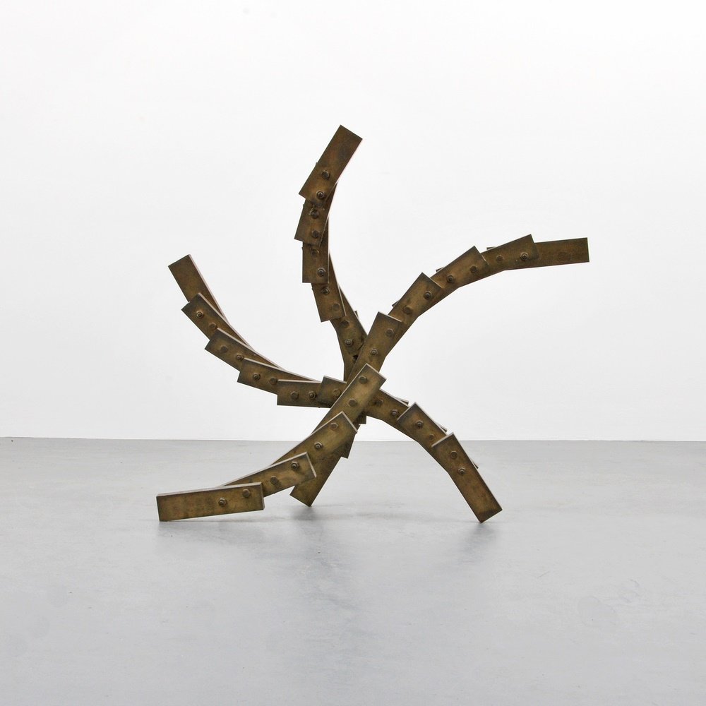 Large Larry Mohr Bronze Sculpture: Designer & Manufacturer: Larry Mohr (1921-2013) Markings: no marking(s) apparent Country of Origin & Materials: American; bronze Additional Information: Provenance: Estate of Larry Mohr. Larry Mohr wa