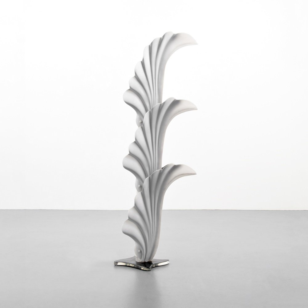 Large Rougier Floor Lamp: Designer & Manufacturer: Rougier Markings: no marking(s) apparent Country of Origin & Materials: Canada; plastic Additional Information: (Key Word Search: James Mont, Serge Roche, Karl Springer, Tom