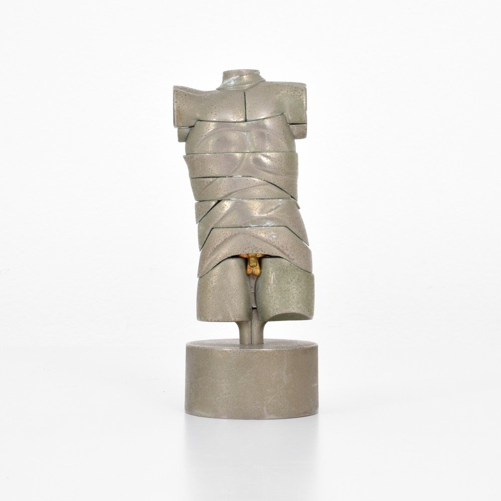 Miguel Berrocal MINI DAVID Sculpture: Designer & Manufacturer: Miguel Ortiz Berrocal (1933–2006) Markings: marking(s) Country of Origin & Materials: Spanish; aluminum Additional Information: Dimensions(H,W,D): 6"h, 2"w, 2.5"d