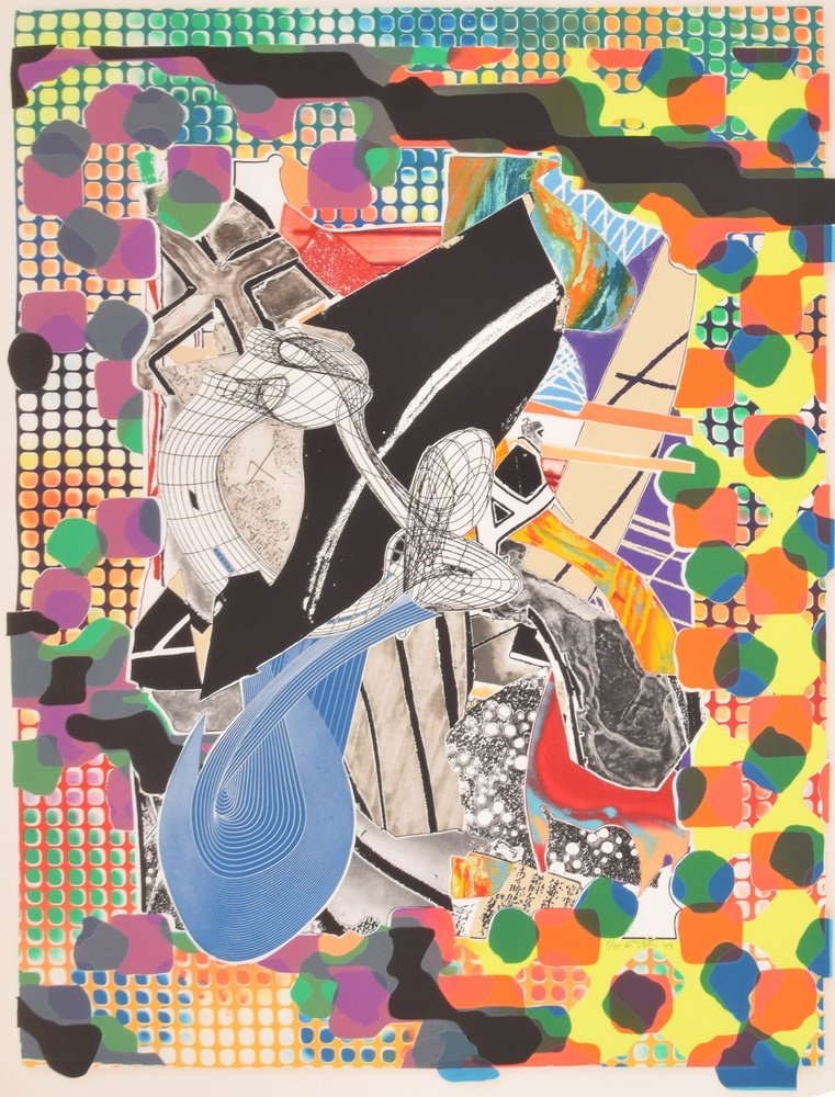 Large Frank Stella Lithograph, Signed Limited Edition: Designer & Manufacturer: Frank Stella (b. 1936) Markings: signed; ed. 5/38; 1993 Country of Origin & Materials: American; lithograph, etching, aquatint, relief, screen print Additional Information: Wo