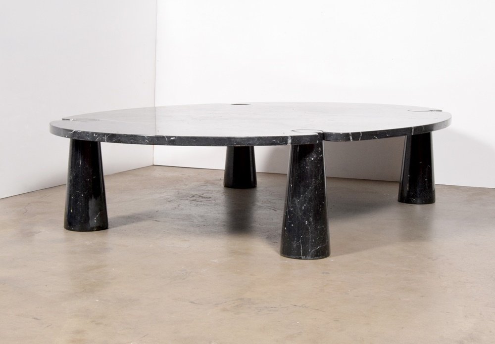 Large Angelo Mangiarotti Coffee Table: Designer & Manufacturer: Angelo Mangiarotti Markings: no marking(s) apparent Country of Origin & Materials: Italy; marble Additional Information: (Key Word Search: Franco Albini, Gio Ponti, Carlo di