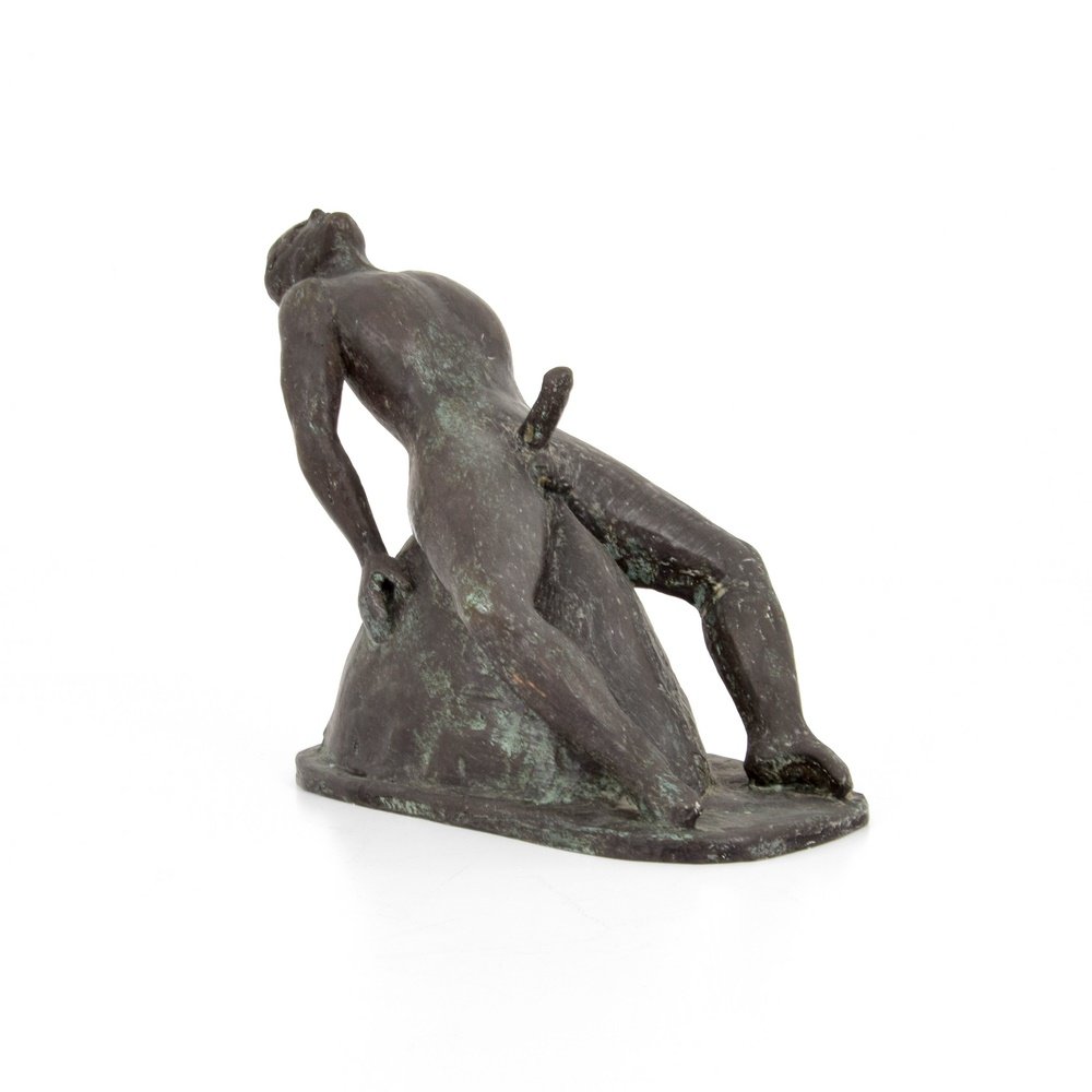 Larry Mohr Erotic Sculpture, Artist Proof: Designer & Manufacturer: Larry Mohr (1921-2013) Markings: marking(s) Country of Origin & Materials: American; bronze Additional Information: Male nude; work is titled ADAM. Provenance: Estate of Larry