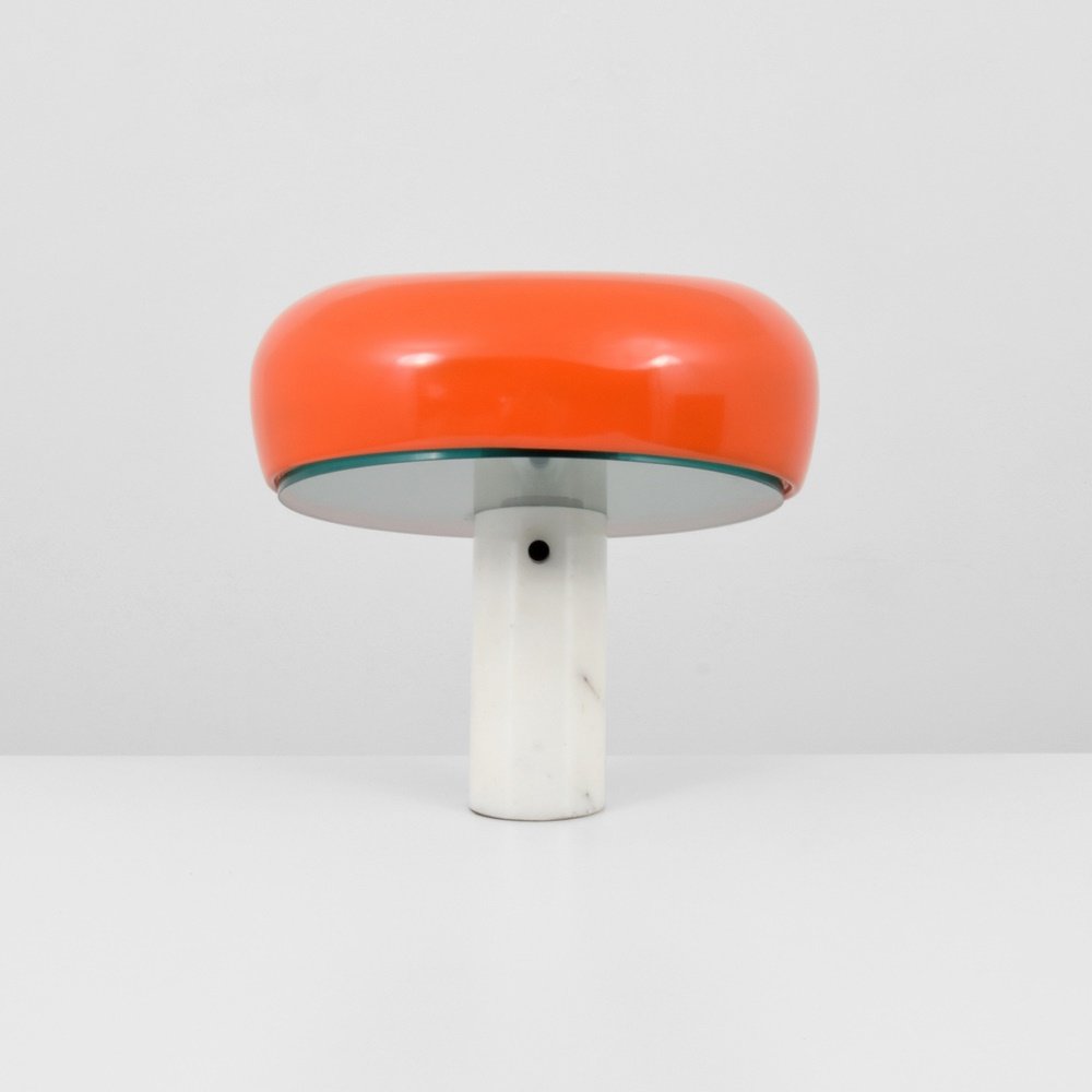 Achille & Pier Giacomo Castiglioni SNOOPY Lamp: Designer & Manufacturer: Achille & Pier Giacomo Castiglioni; Flos Markings: no marking(s) apparent Country of Origin & Materials: Italy; glass, marble, metal Additional Information: (Key Word Search: