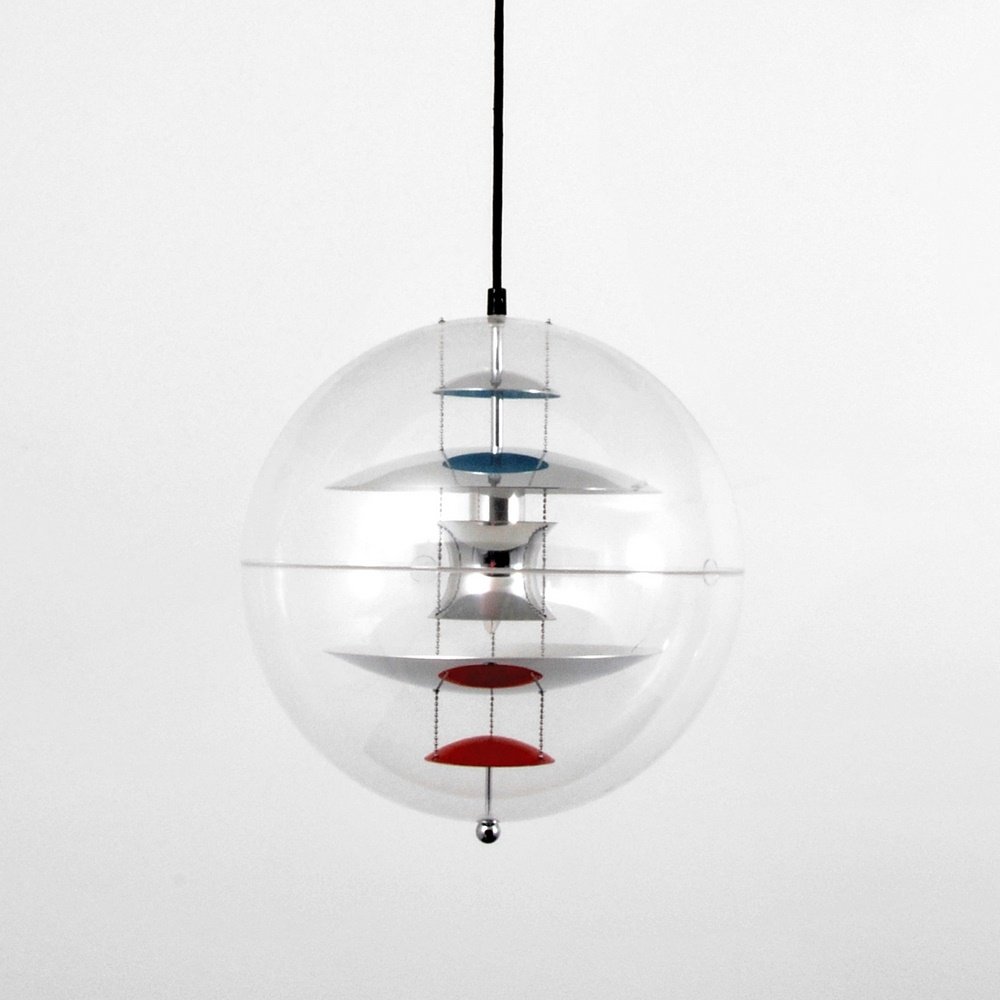 Verner Panton VP-GLOBE Pendant Lamp: Designer & Manufacturer: Verner Panton Markings: marking(s) Country of Origin & Materials: Denmark; acrylic, metal Additional Information: Reference: Designed For Life - Scandinavian Modern Furnishing
