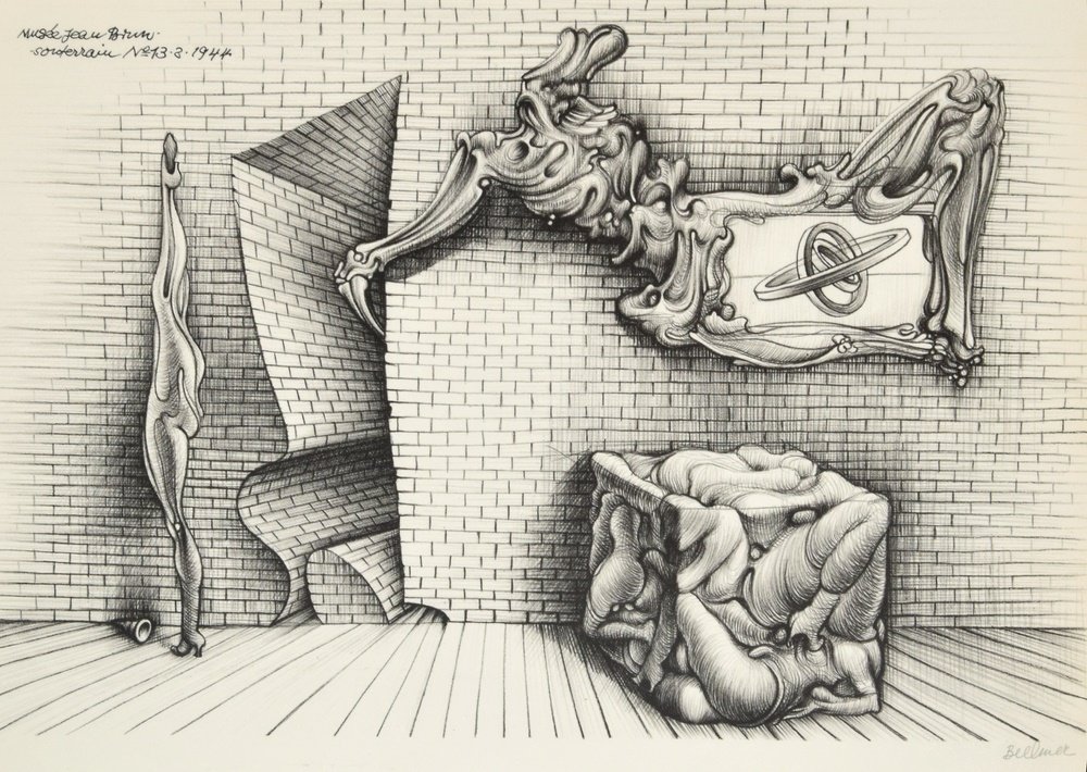 Hans Bellmer Work, Signed: Designer & Manufacturer: Hans Bellmer (1902 - 1975) Markings: signed; edition size not specified (if work is a print); 1944 Country of Origin & Materials: French/Polish; paper Additional Information: 