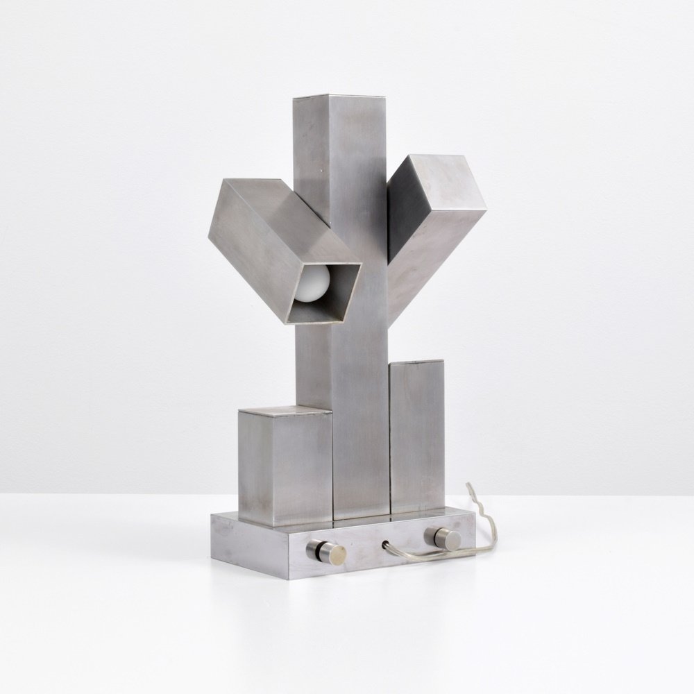 Innocente Gandini Adjustable Table Lamp: Designer & Manufacturer: Innocente Gandini; Arredoluce Markings: marking(s) Country of Origin & Materials: Italy; metal Additional Information: (Key Word Search: Venini, Fontana Arte, Sciolari, Venini