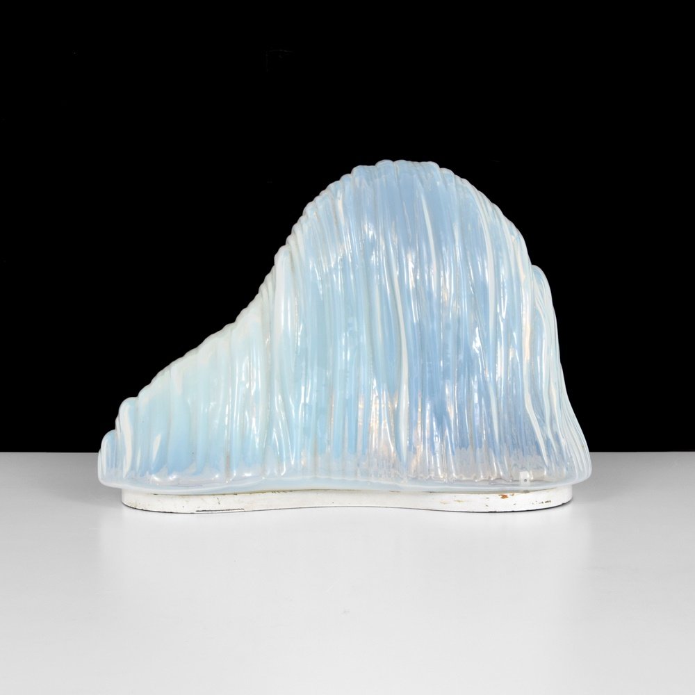 Large Carlo Nason Shell Lamp, Murano: Designer & Manufacturer: Carlo Nason Markings: no marking(s) apparent Country of Origin & Materials: Italy; glass, metal Additional Information: (Key Word Search: Venini, Barovier & Toso, Archimede Se