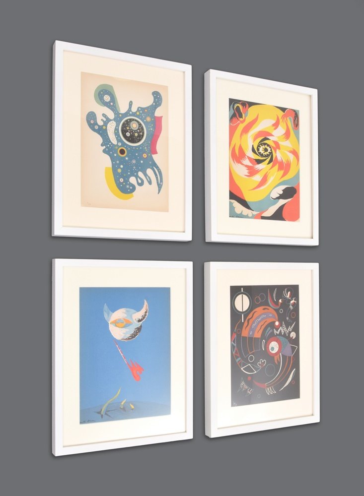 THE HEAVENLY BODIES, Complete Set of 4 Lithographs: Designer & Manufacturer: Masson Andre (1896-1987); Kandinsky Wassily (1896-1944) Markings: signed in plate Country of Origin & Materials: Vellum paper Additional Information: Masson Andre works are ti