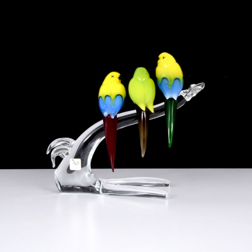Arnoldo Zanella Bird Sculpture, Murano: Designer & Manufacturer: Arnoldo Zanella; Vitro Artistico Markings: marking(s) Country of Origin & Materials: Italy; glass Additional Information: (Key Word Search: Venini, Barovier & Toso, Archimede 