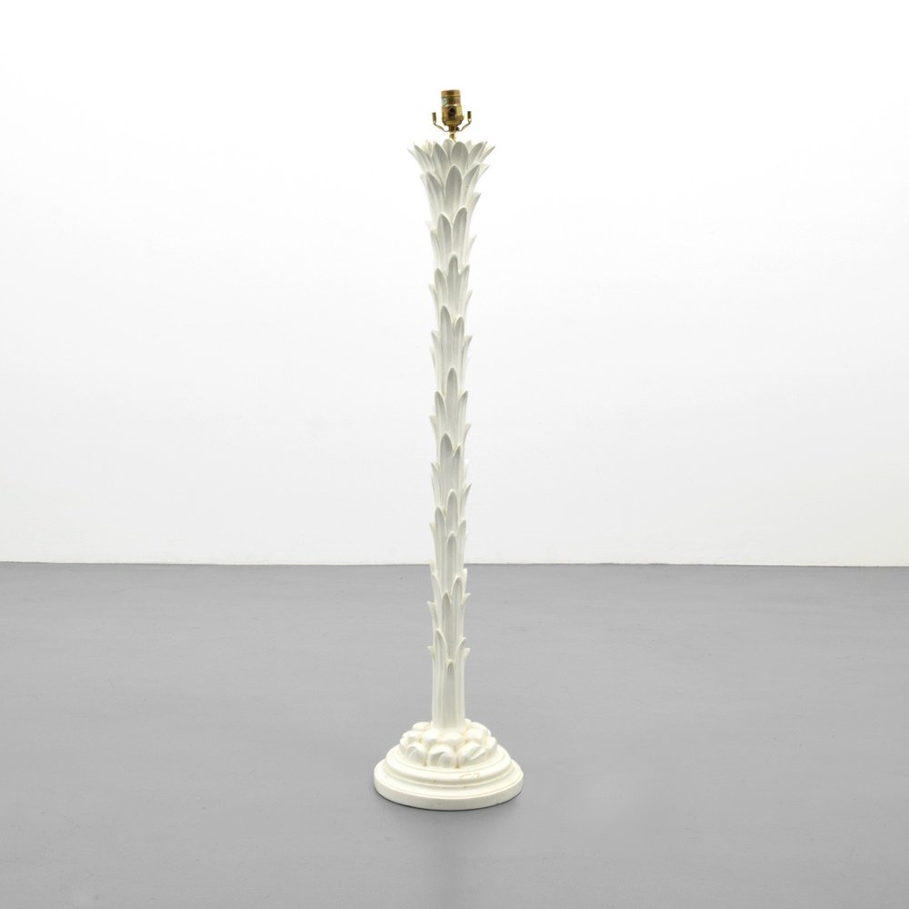 Chapman Floor Lamp, Manner of Serge Roche: Designer & Manufacturer :Serge Roche, Manner of; Chapman Markings: Chapman, Manner of Country of Origin & Materials: USA; plaster or wood Additional Information & Circa: Dimensions: 45.25"h, 10"dia.
