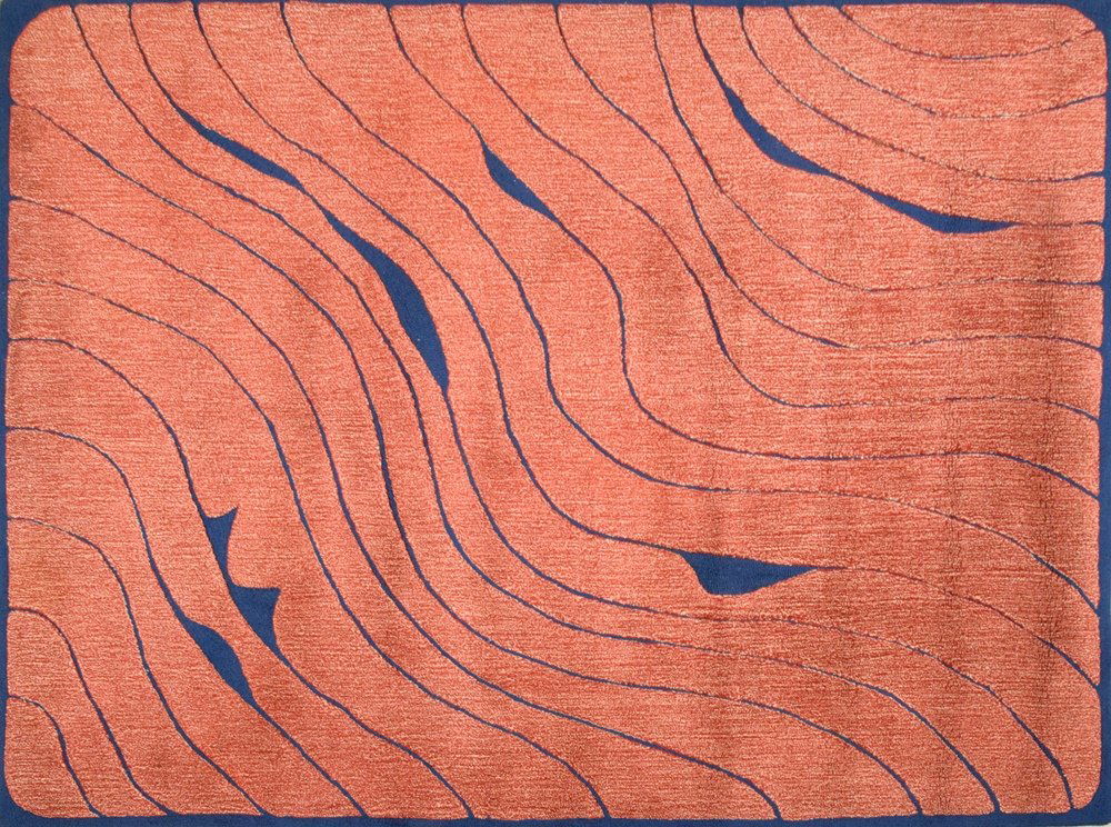Edward Fields Rug: Designer & Manufacturer :Edward Fields Markings: Edward Fields stamp Country of Origin & Materials: USA; 100% virgin wool face Additional Information & Circa: Dimensions: 121"l, 95"w