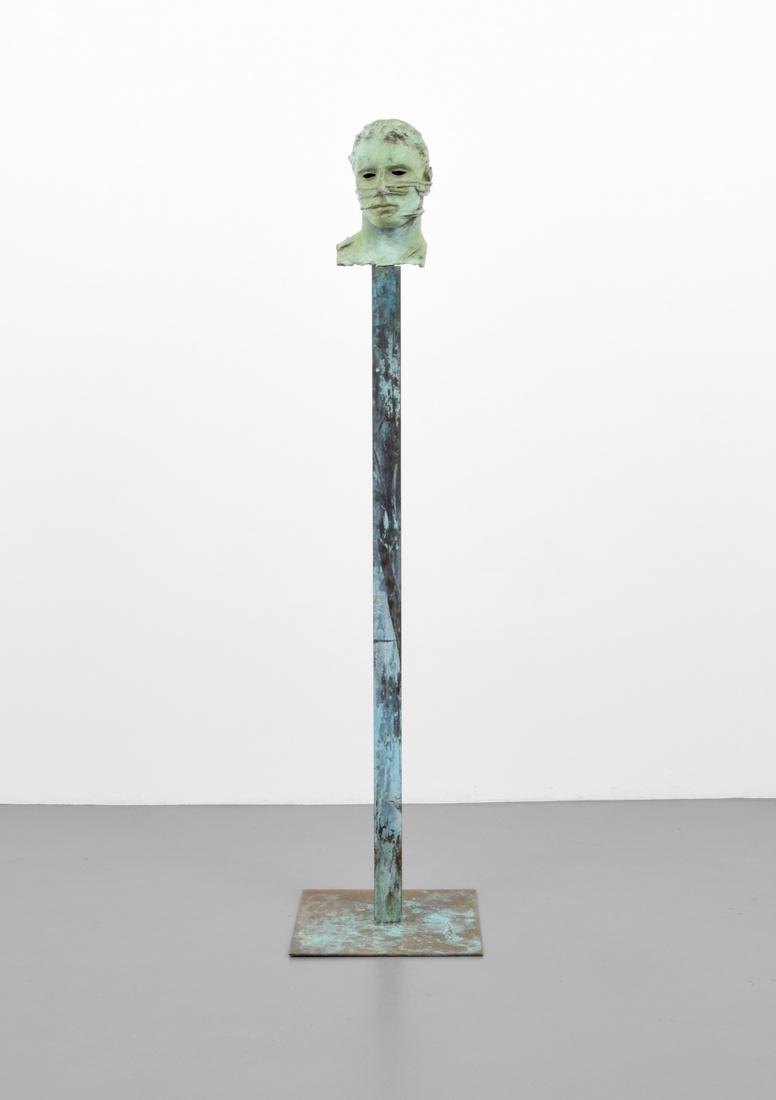 Igor Mitoraj Bronze Sculpture: Artist: Igor Mitoraj (1944-2014) Markings: signed; 1985 (per gallery receipt) Country of Origin & Materials: French/Polish; bronze Additional Information: Work is titled TESTA. Lot is accompanied by c