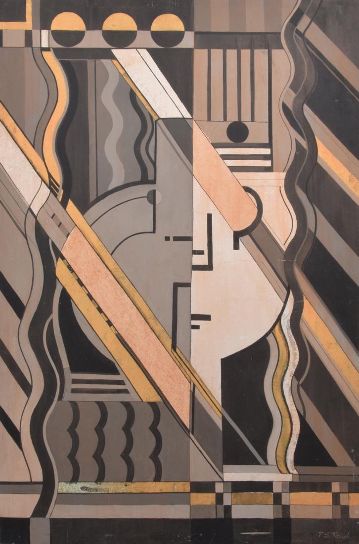 Large Philip Standish Read Painting, Original Work: Artist: Philip Standish Read (1927-2000) Markings: signed Country of Origin & Materials: American; canvas Dimensions: 68"h, 44.5"w