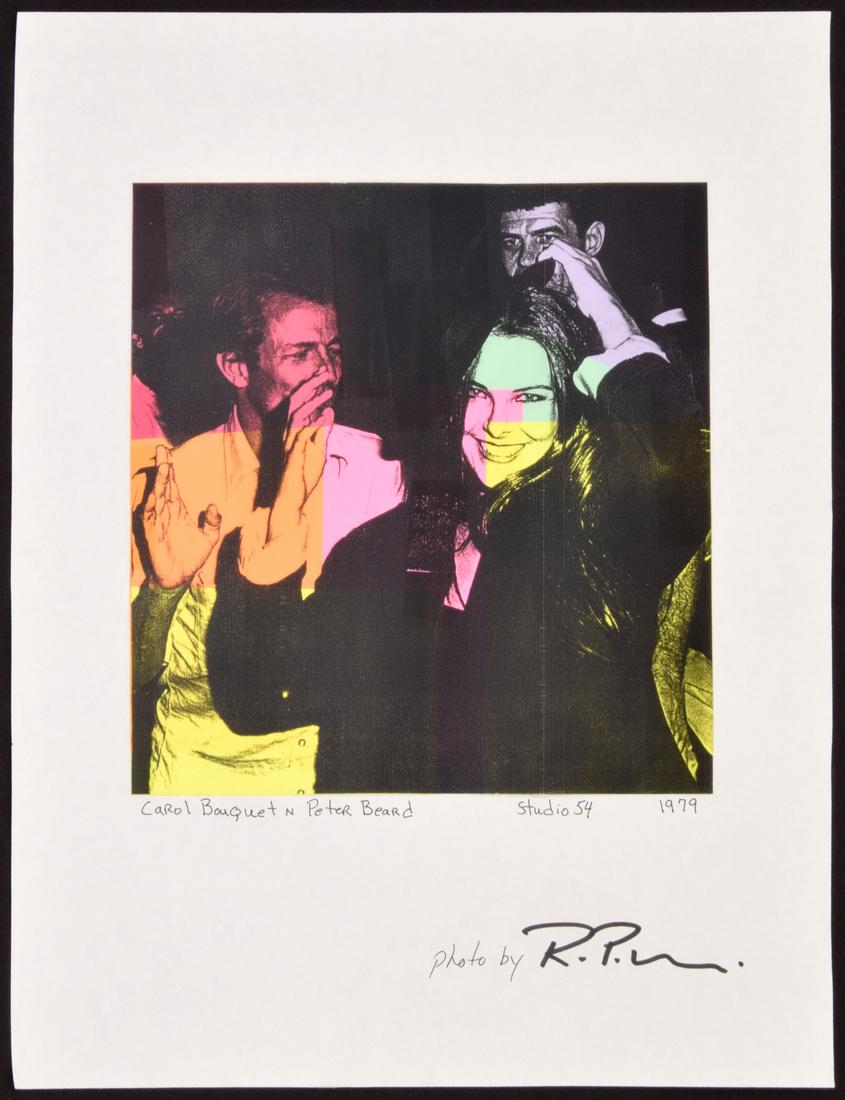 Peter Beard, STUDIO 54, Richard P. Manning Print: Artist: Richard P. Manning aka RPM (1941 -2013) Markings: signed, annotated Studio 54, 1979 Country of Origin & Materials: American; Cibachrome print on paper Additional Information: Work is titled CA