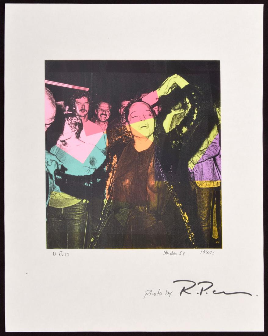 Diana Ross, STUDIO 54, Richard P. Manning Print: Artist: Richard P. Manning aka RPM (1941 -2013) Markings: signed, annotated Studio 54, 1980's Country of Origin & Materials: American; Cibachrome print on paper Additional Information: Large scale pho