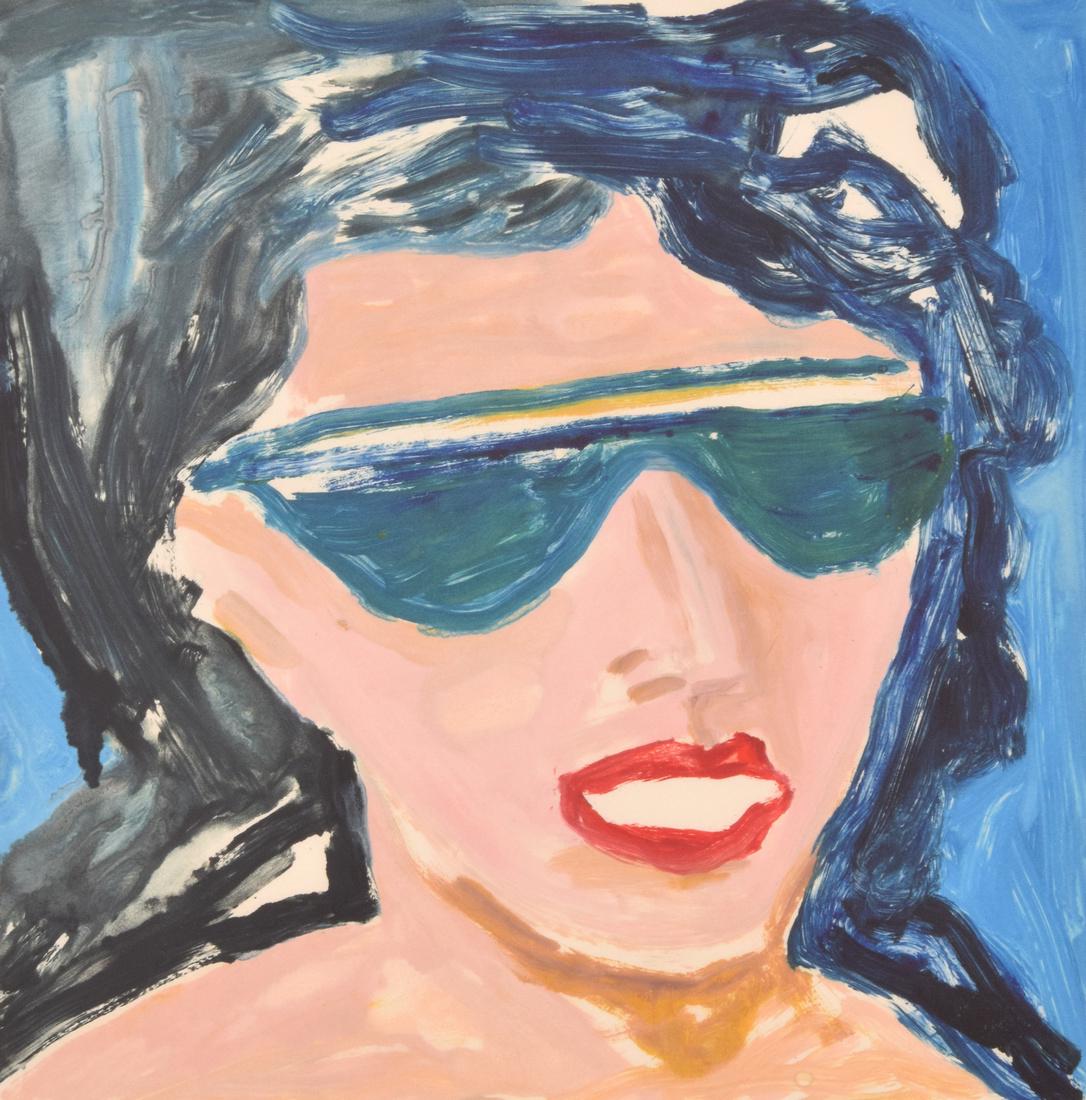 Pat Steir Monoprint / Drawing: Artist: Pat Steir (b. 1938) Markings: signed; 1986; watermark to paper Country of Origin & Materials: American; paper Additional Information: Work is titled AS ADA, from the artist's Self Portrait Ser