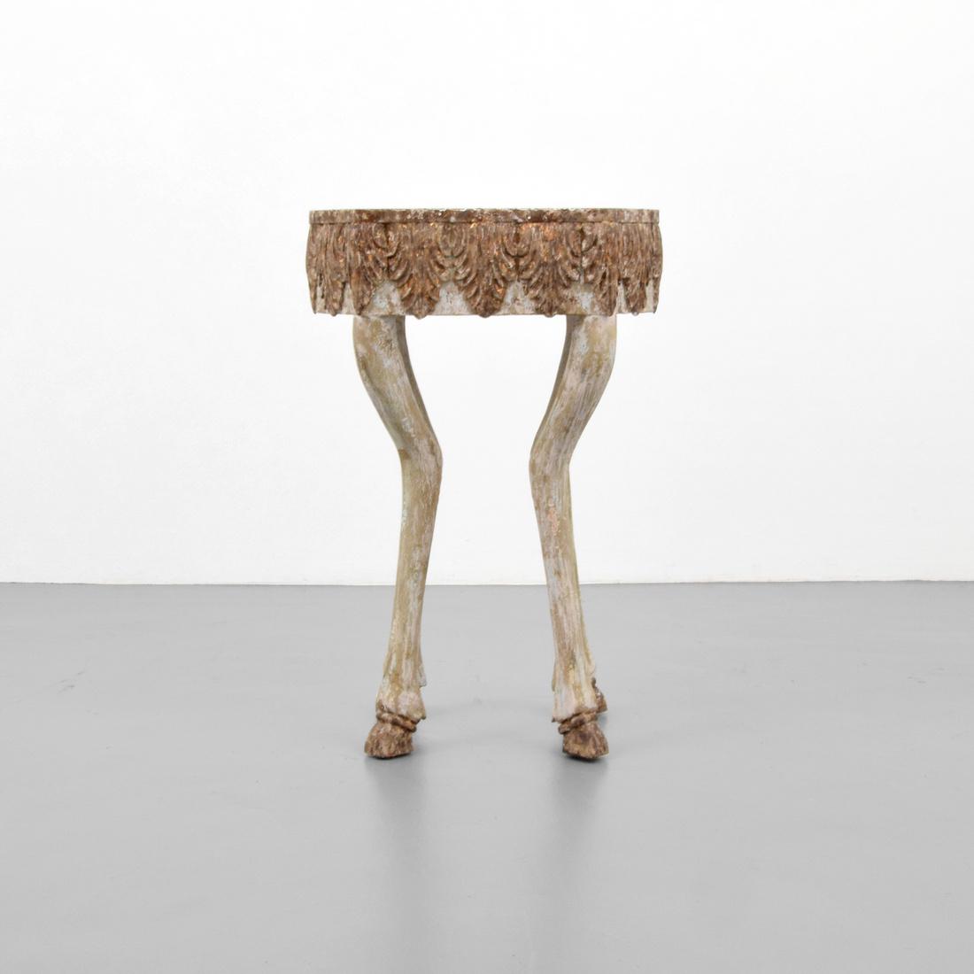 Side/End Table, Manner of John Dickinson: Designer & Manufacturer: John Dickinson, manner of Markings: no marking(s) apparent Country of Origin & Materials: unknown; painted wood Additional Information: No additional information. Dimensions(H