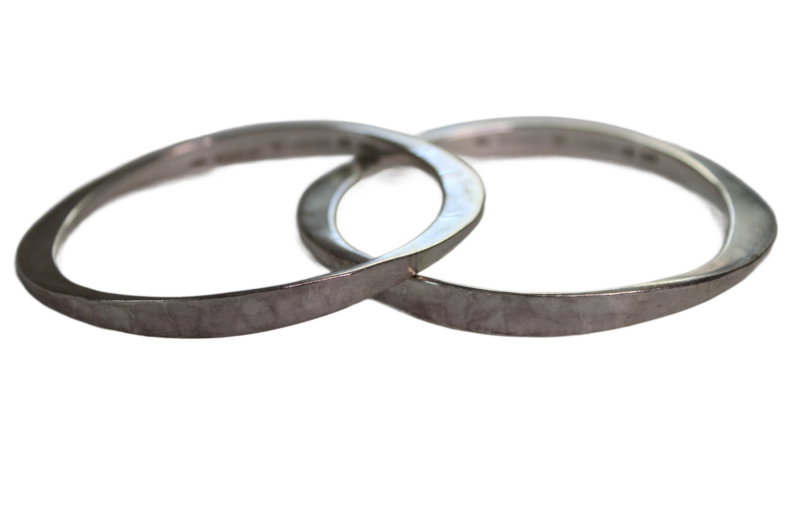 Pair of Sterling Silver Bangle Bracelets from Norway: Pair of Sterling Silver Bangle Bracelets from Norway. Total 52.9g “Sterling Norway .925” Stamp Shown in Second Photo.