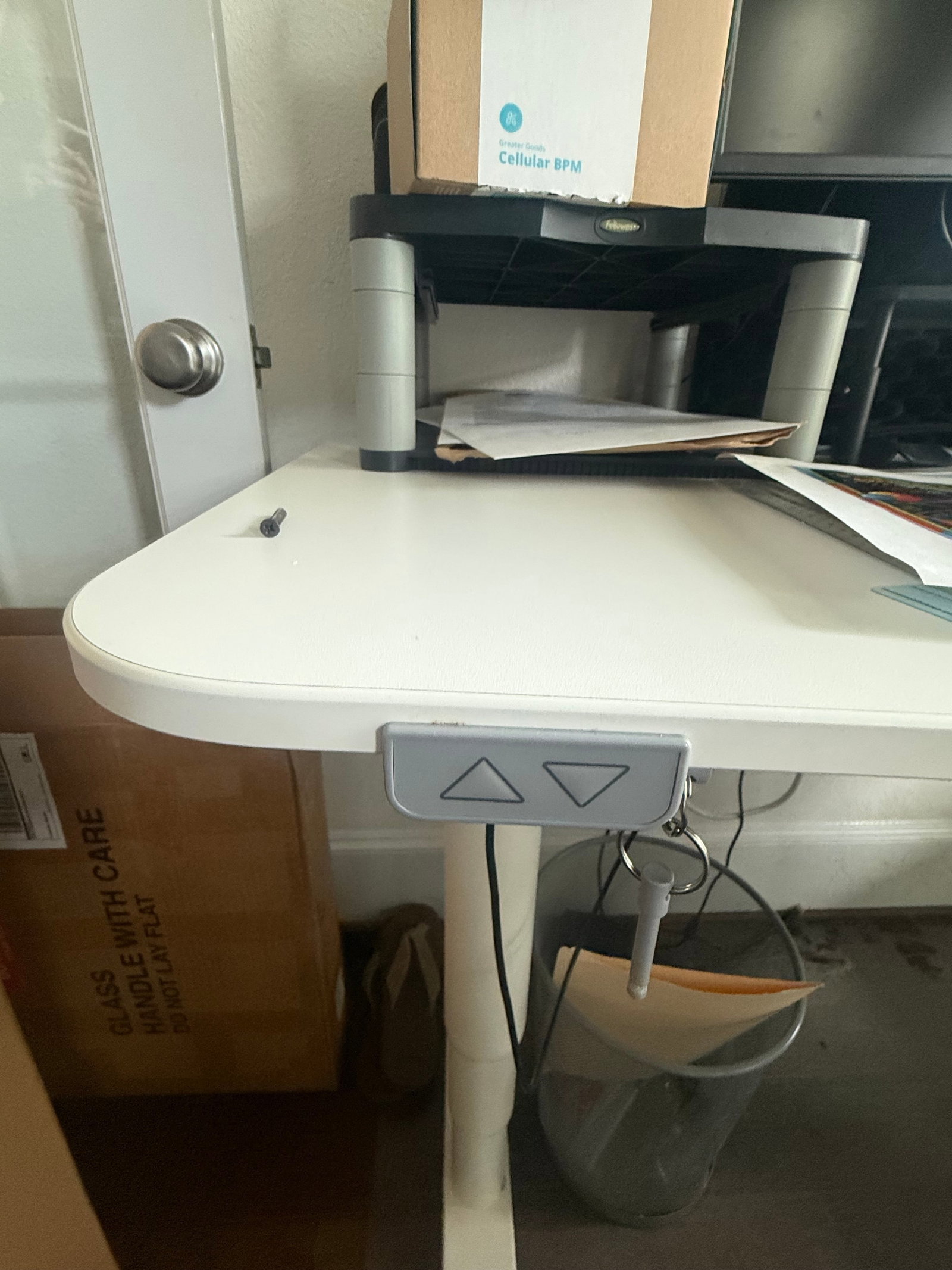 White Motorized Desk - 2