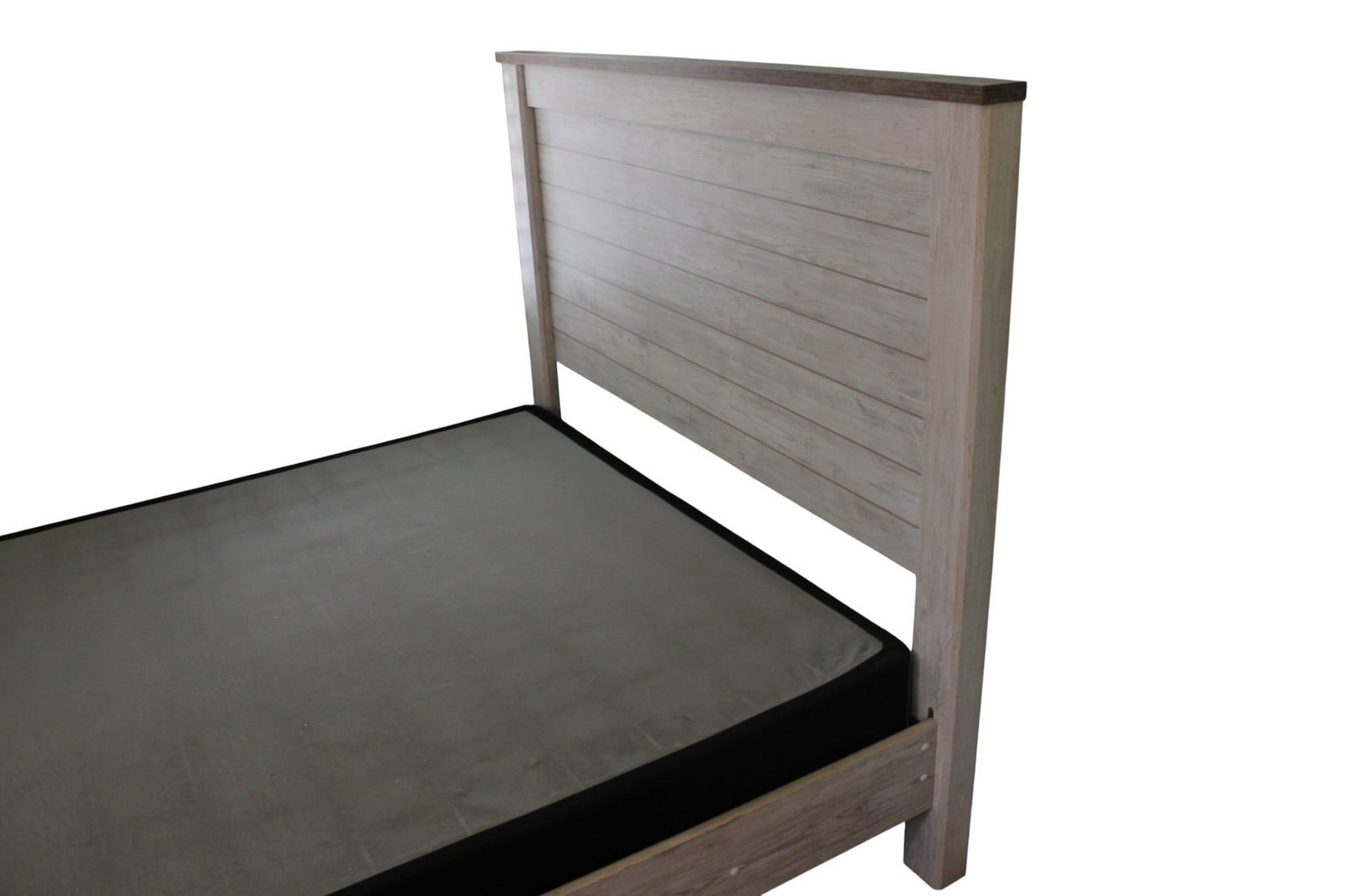 Wooden Whitewash Panel Queen Bed - 3