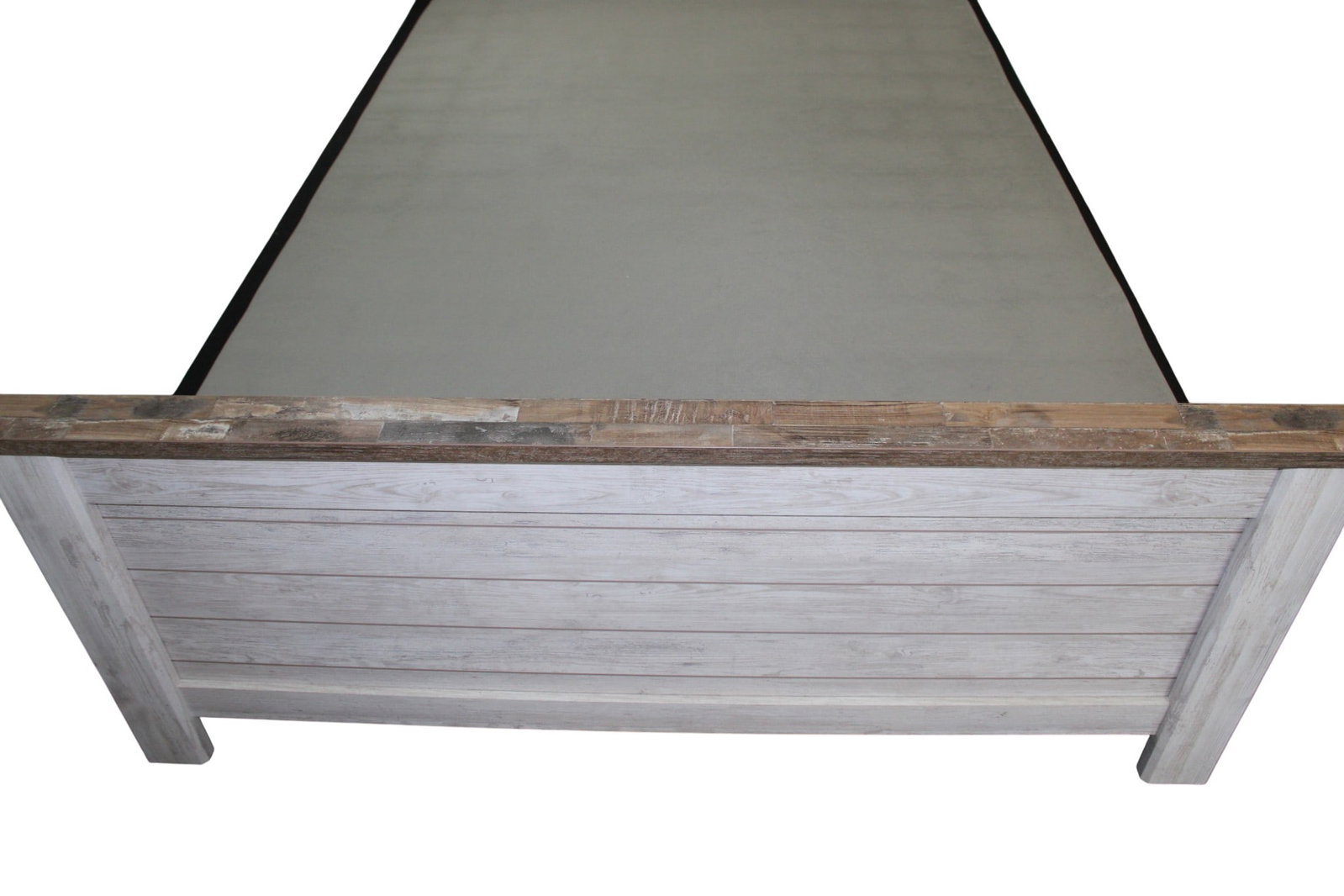 Wooden Whitewash Panel Queen Bed - 5