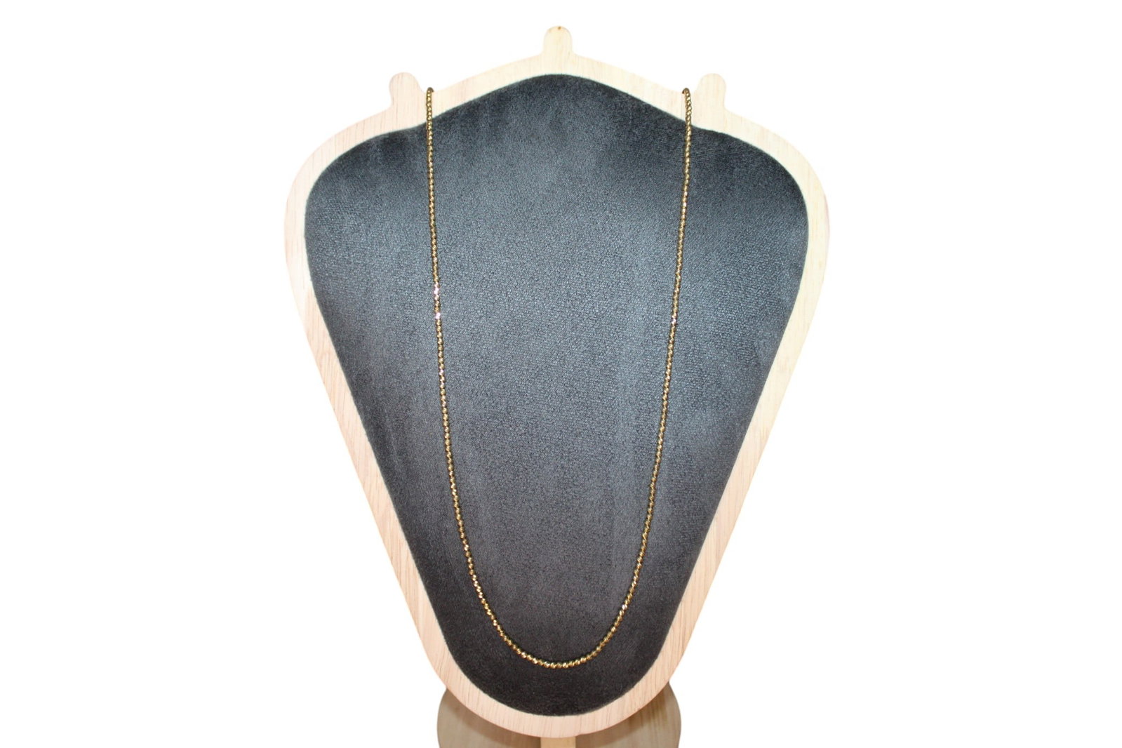 Sterling Silver Necklace: Long Sterling Silver Necklace. Necklace Hangs Approximately 24” in Length when Clasped. 20g. 80% Silver.