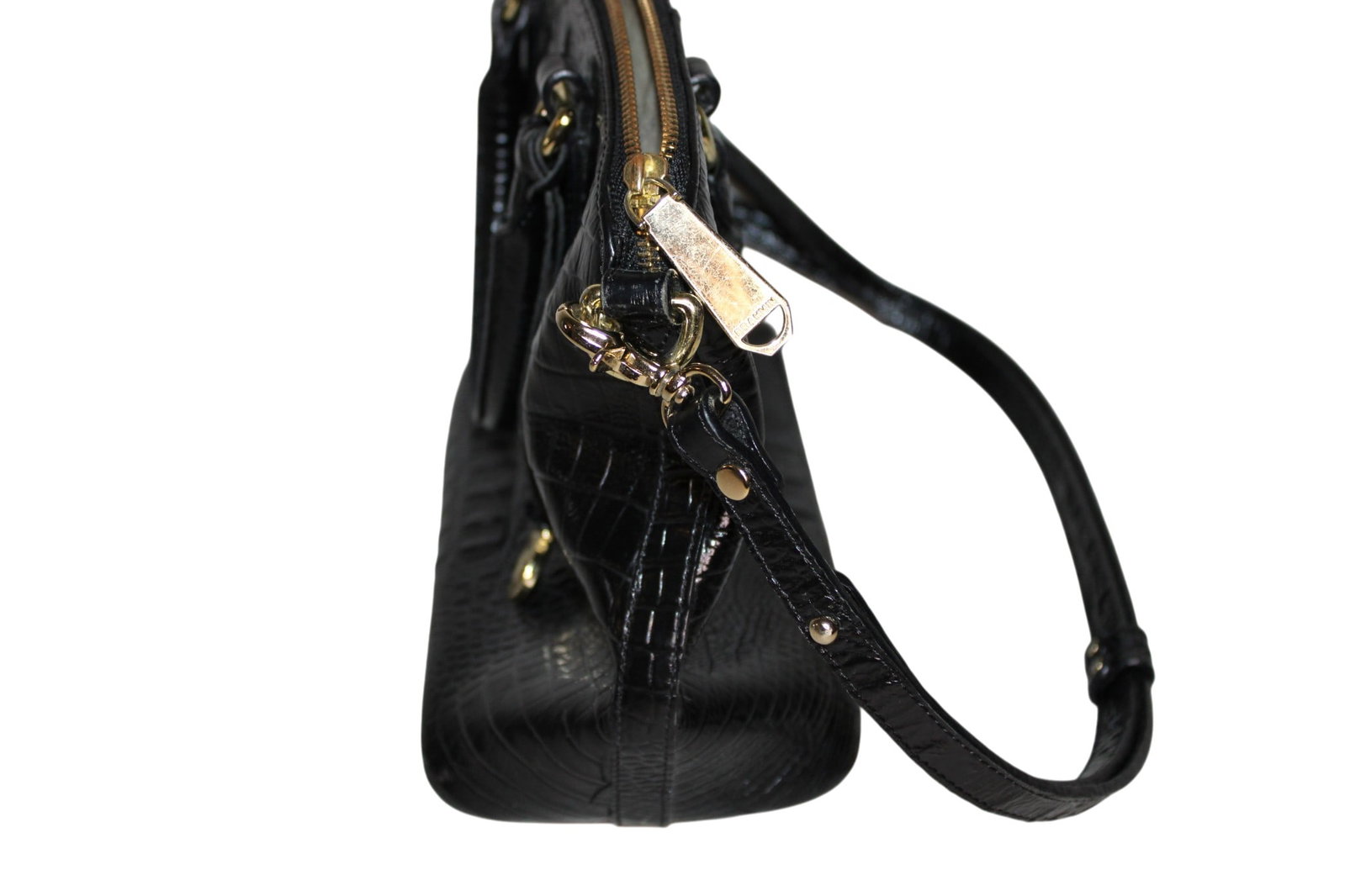 Black Leather Brahmin Purse - 3
