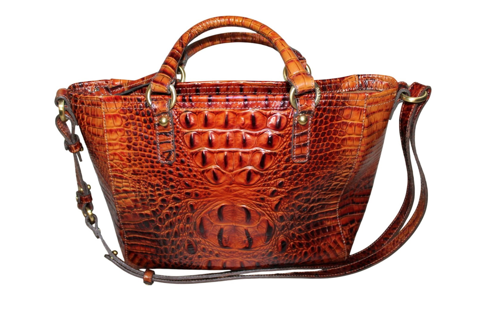 Brown Leather Brahmin Purse - 2