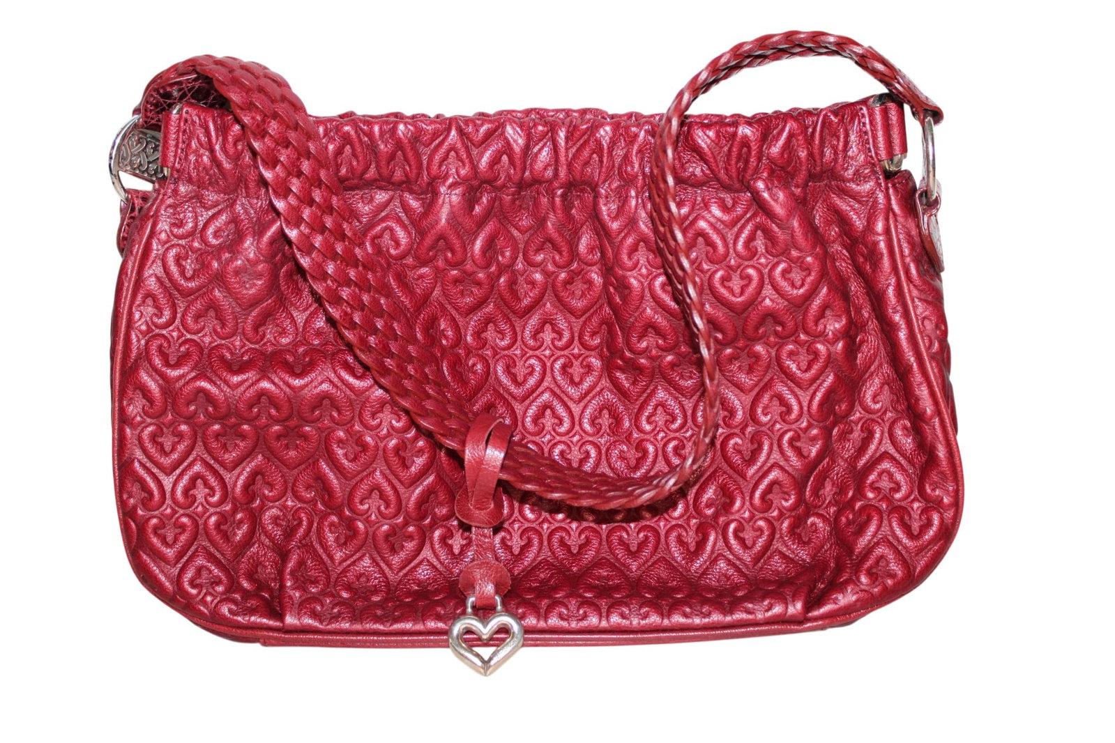 Brighton Griffith Leather Raspberry Red Purse (1 of 9)