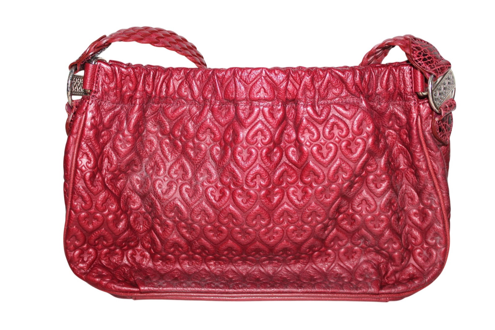 Brighton Griffith Leather Raspberry Red Purse - 2