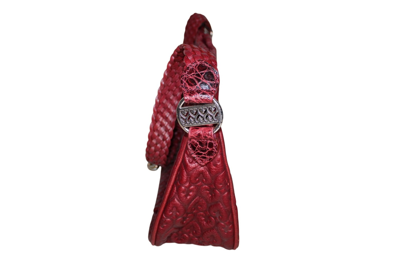 Brighton Griffith Leather Raspberry Red Purse - 3