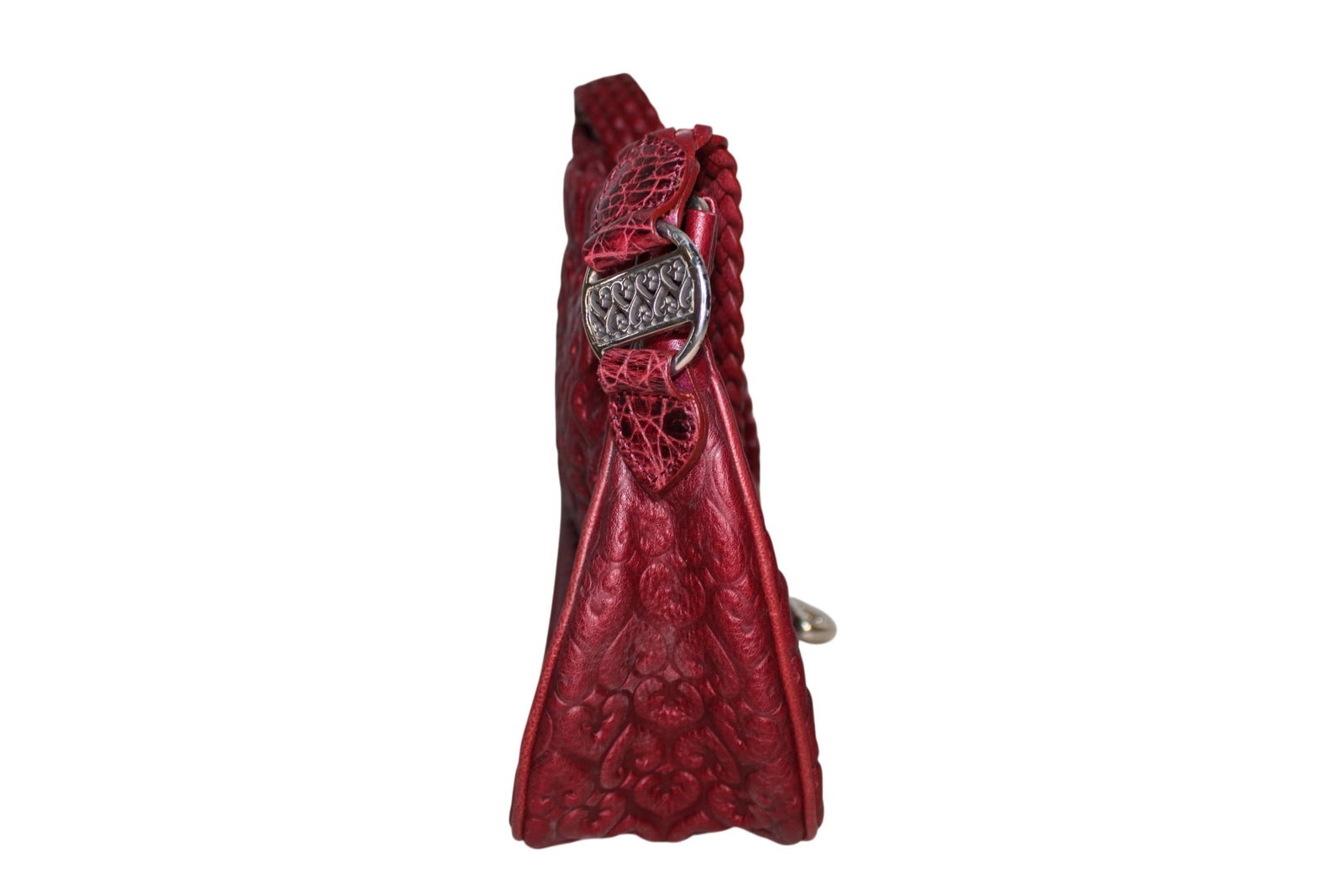 Brighton Griffith Leather Raspberry Red Purse - 4