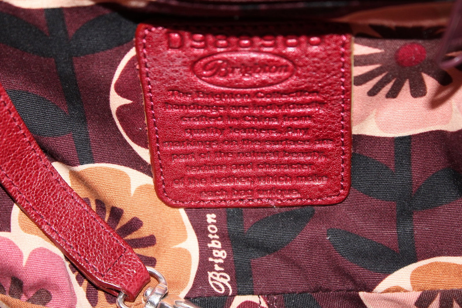 Brighton Griffith Leather Raspberry Red Purse - 6