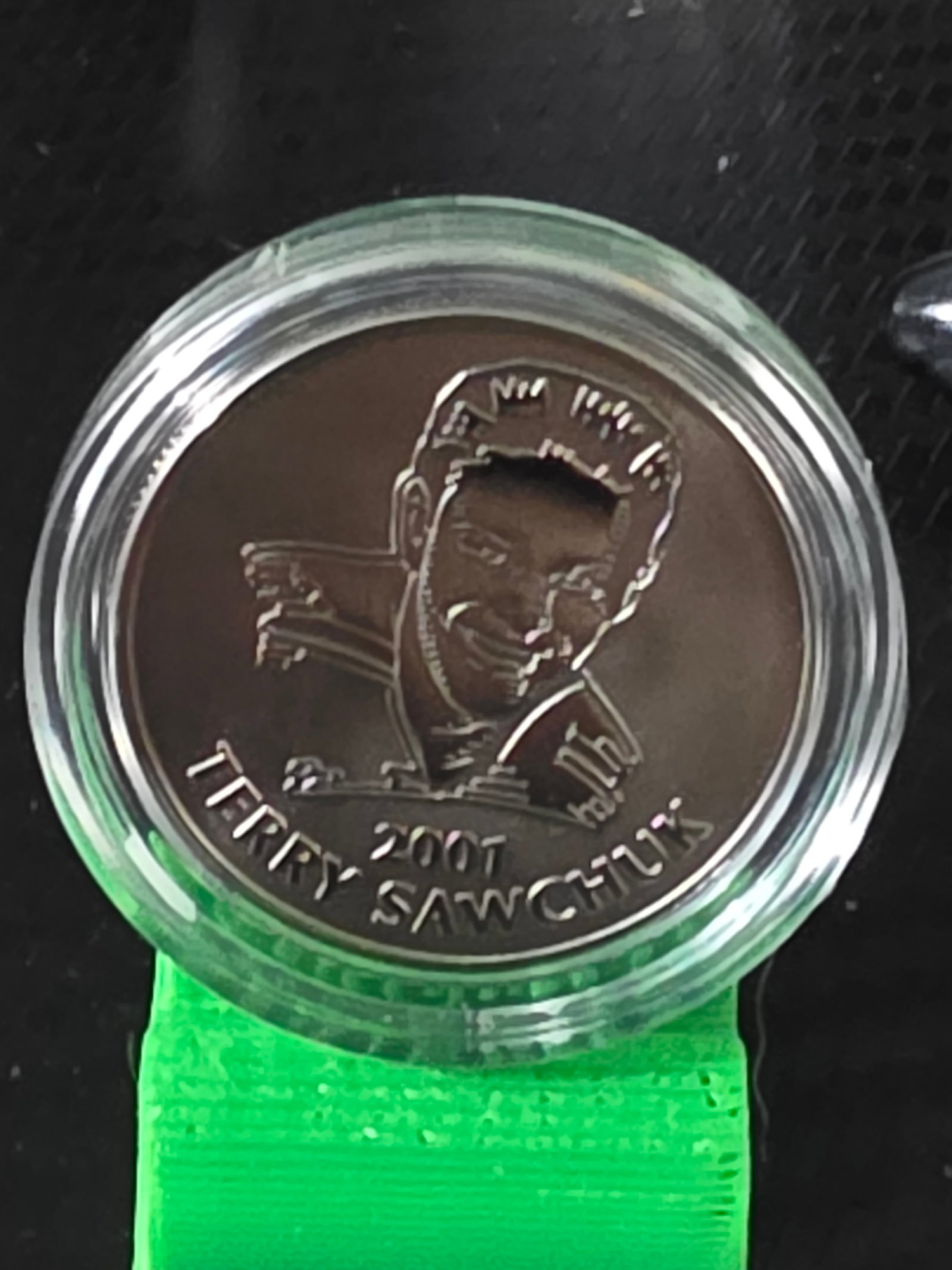 2001 Terry Sawchuck - NHL All-Stars Commemorative Medallion: Celebrate a piece of hockey history with the 2001 NHL All-Stars Medallion featuring the legendary Terry Sawchuck. This silver coin is a must-have for any serious collector or fan of the sport,