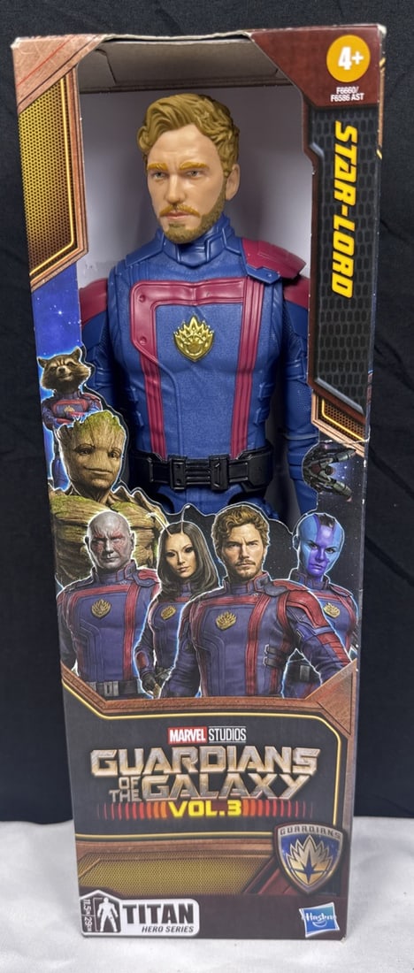 Marvel Guardians Of The Galaxy Vol.3 Star-Lord Titan Hero Series 12" New 2023: Embark on an intergalactic adventure with the Marvel Guardians of the Galaxy Vol. 3 Star-Lord Titan Hero Series action figure. This 12-inch figure captures the essence of the beloved Star-Lord charact
