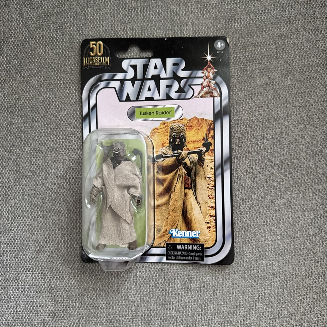Tusken Raider Star Wars 50th Anniversary Vintage Collection 3.75-Inch Figure: Celebrate the 50th anniversary of Star Wars with this Tusken Raider action figure from Hasbro's Vintage Collection. This 3.75-inch figure is a must-have for any fan of Episode IV - A New Hope. The Tus
