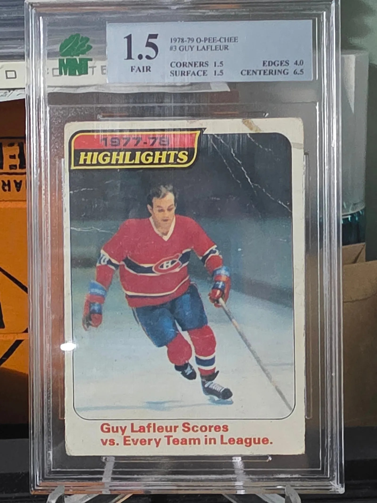 1978-79 OPC #3 GUY LAFLEUR HIGHLIGHTS MNT 1.5 (1 of 2)