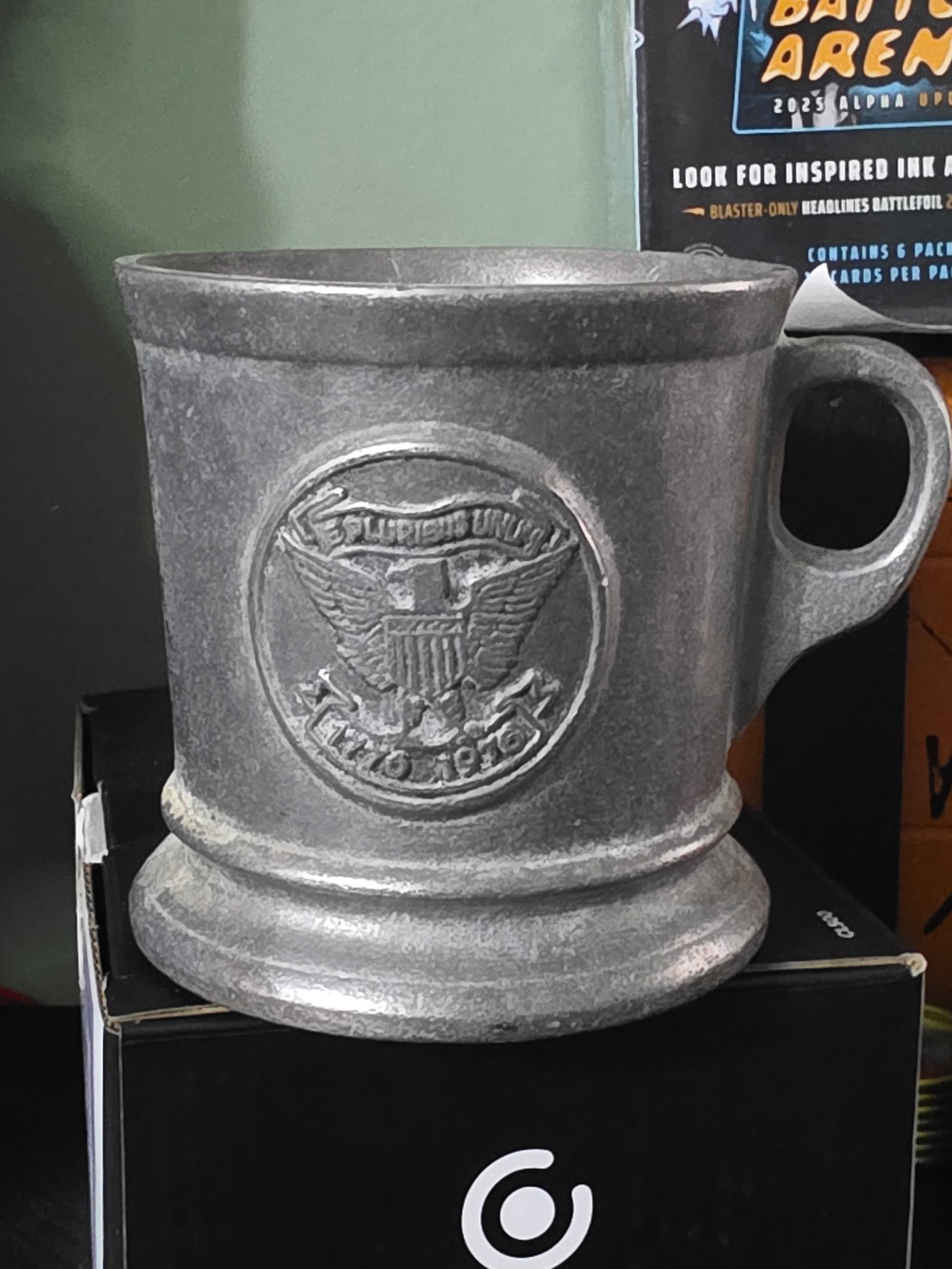 Vintage Wilton 1776-1976 Bicentennial E Pluribus Unum Pewter Shaving Mug (1 of 4)