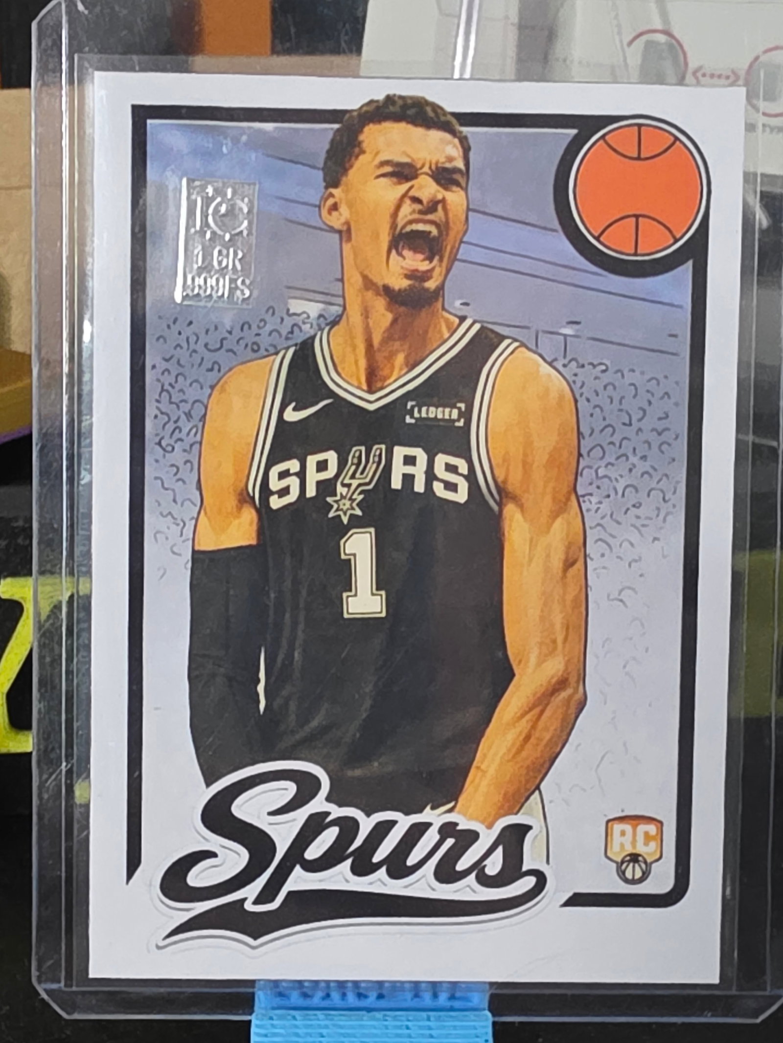 victor wembanyama card art with 1gr .999 silver: Special card art of Victor Wembanyama with 1gr .999 silver infused made by MSPrints