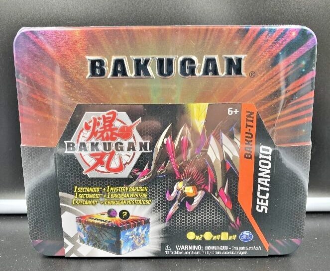 Bakugan Baku-Tin, Sectanoid Premium Collectors Storage Tin with Mystery Bakugan (1 of 2)