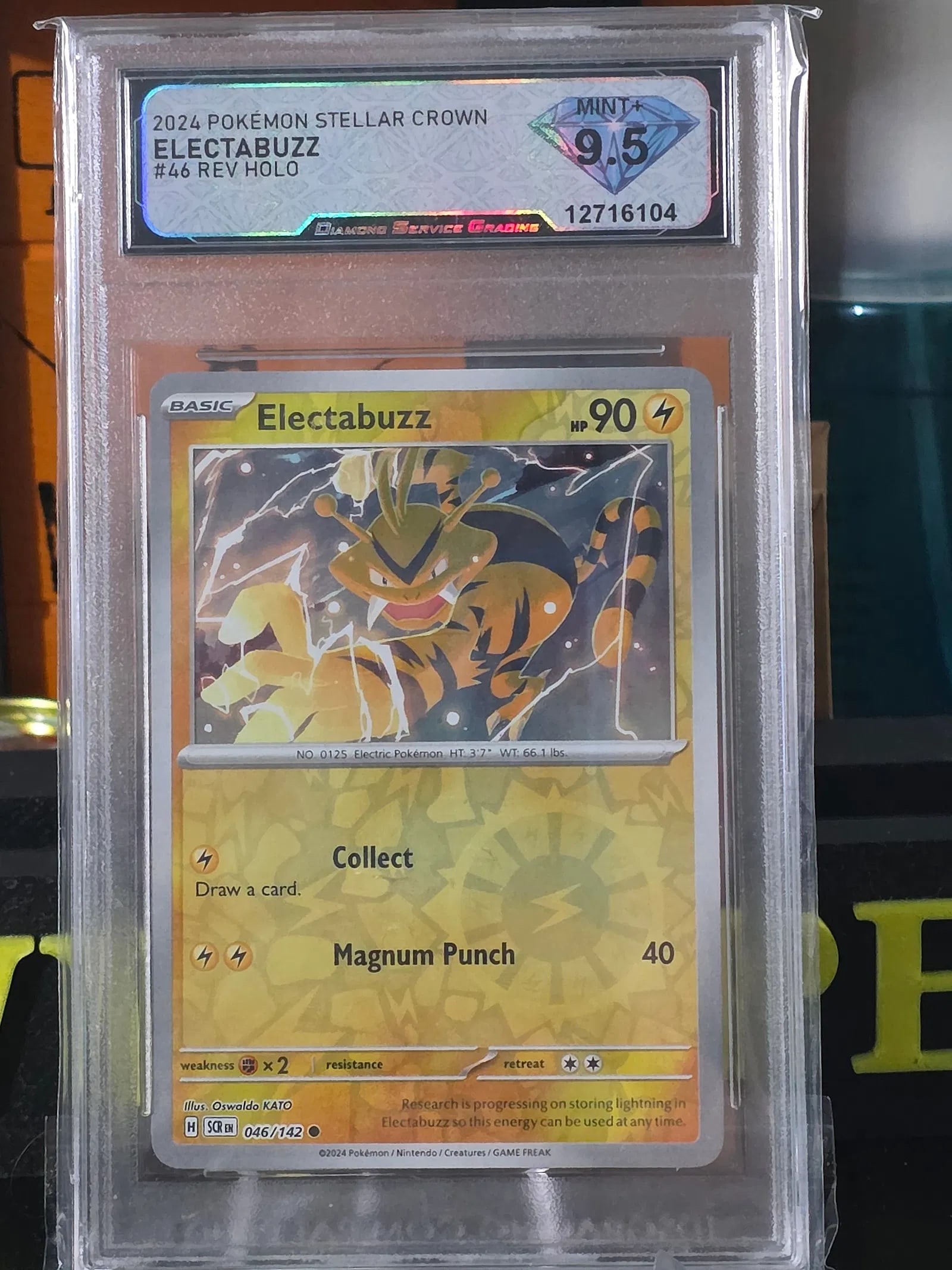 2024 Pokemon Electabuzz Rev Holo #46/142 DSG 9.5 (1 of 2)