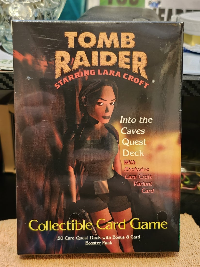 Tomb Raider Starter Deck the Caves Quest Deck Collectible Card Game Vintage (1 of 3)