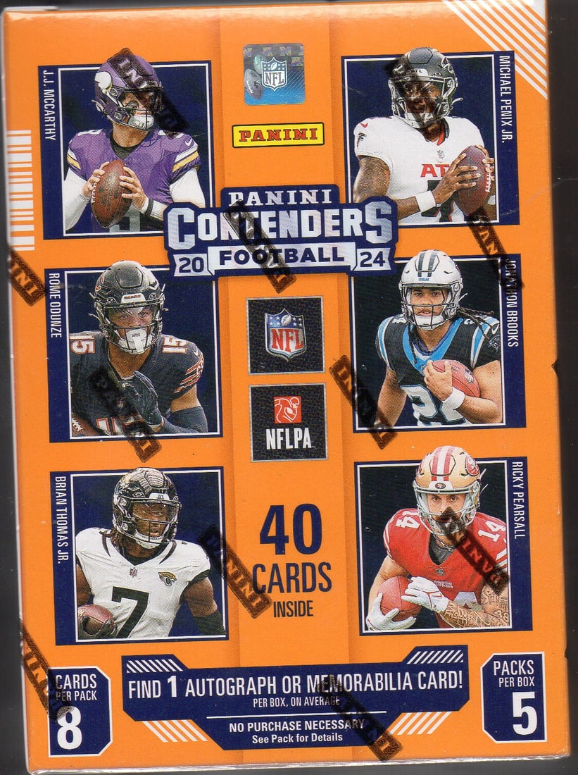 2024 Panini CONTENDERS Football NFL Blaster Box 1 auto or memorabilia per box (1 of 3)