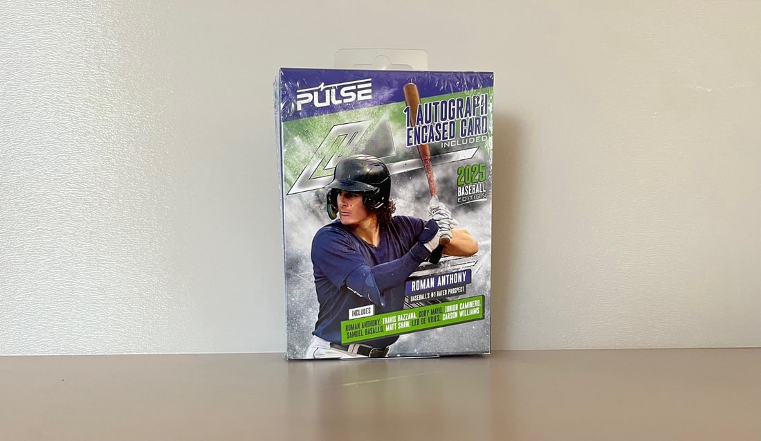 2025 Pulse Baseball Trading Card 1 Autograph Encased Card Per Box: Announcing 2025 Pulse Retail Baseball! Each box includes one autographed encased card from baseball's top prospects. This loaded checklist includes Roman Anthony, Coby Mayo, Matt Shaw, Carson Williams