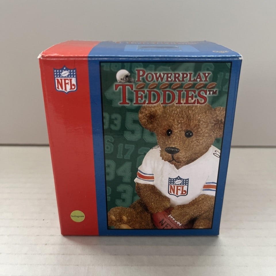 Buffalo Bills Powerplay Teddies Ceramic Bear Elby Gifts 2004 NFL Football (1 of 2)